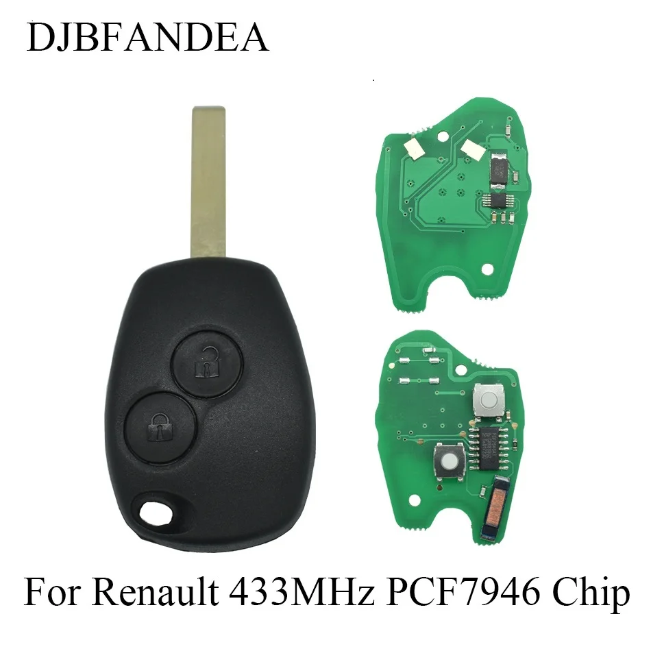 

DJBFANDEA 433MHz PCF7946 Chip Remote Keyless Entry For Renault Duster Modus Clio 3 Twingo DACIA Logan Sandero Wholesale Discount