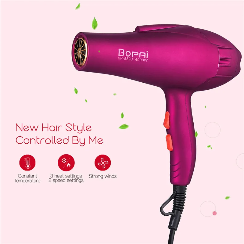 

Professional Strong Power 4000W Hair Dryers For Hairdressing Barber Salon Negative Ions Quick-drying Electric Hair Dryer Blower