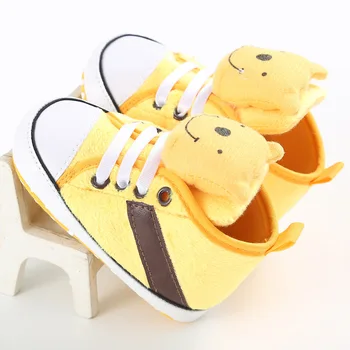 

Canvas baby boy girl cartoon vini bear baby shoes soft cotton shoes first step walking non-slip shoes