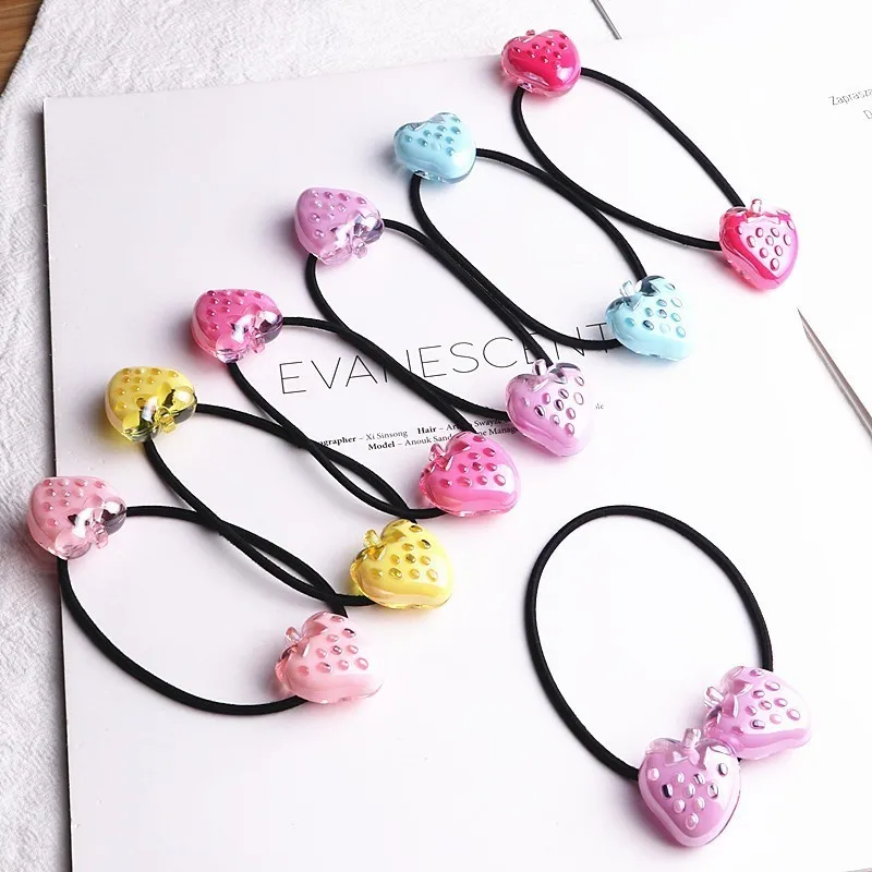 

2PCS New Strawberry Shines Princess Headwear Kids Elastic Hair Bands Children Hair Ropes Girls Accessories Baby Headdress