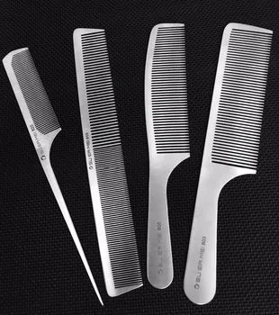 

1 pieces stainess steel hair comb barber comb at random