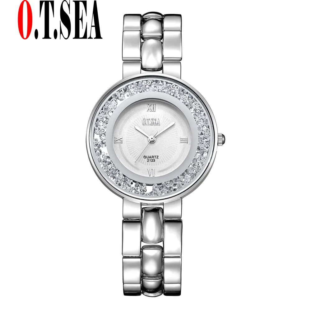 New O T SEA Brand Silver Bracelet font b Watches b font font b Women b