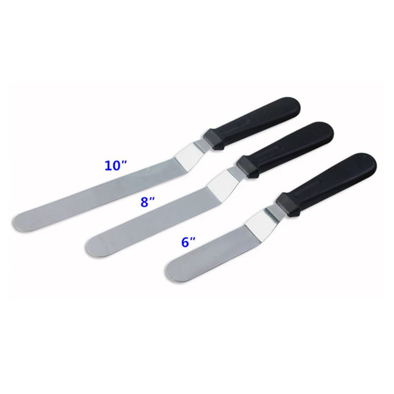 Angled Icing Spatula With Plastic Handle Cake Decorating
