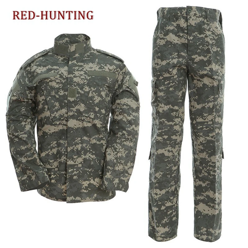

Military Tactical Mens Hunting Combat BDU Uniform Suit Shirt & Pants Woodland Camo