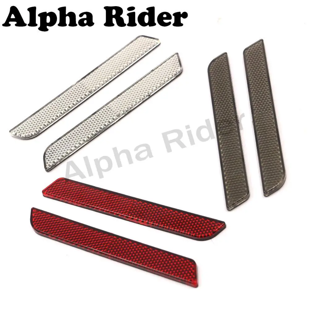 2x Gloss Reflectors Saddlebag Latch Cover Hard Saddle Bag Kit for
