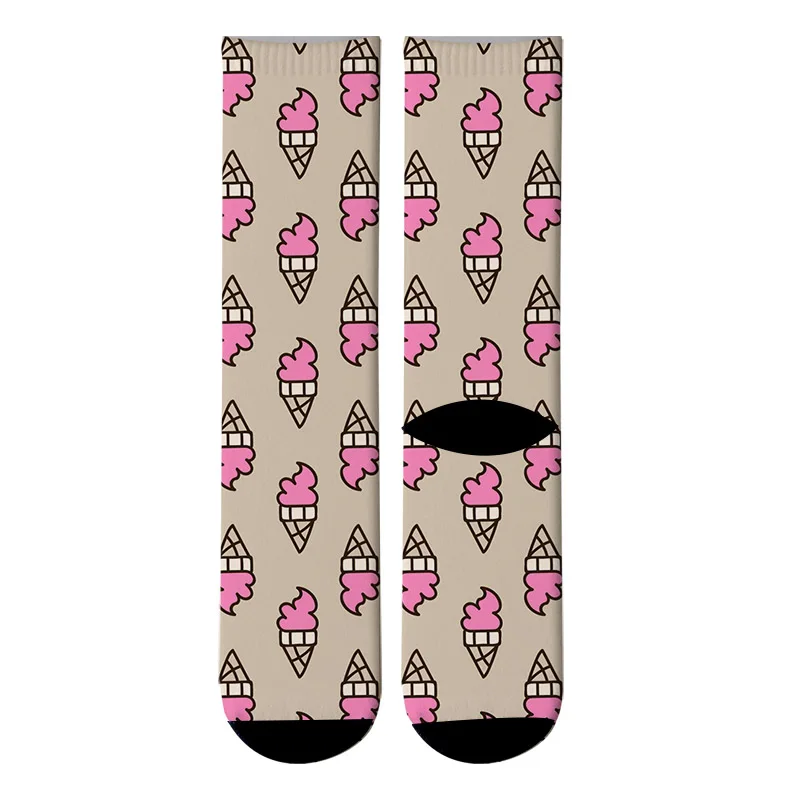 Забавные носки для бега с фруктовым принтом женские мужские уличные забавные длинные носки модные популярные новые летние носки 8ZWL07