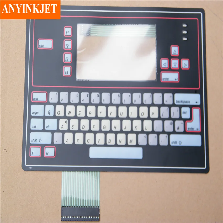 Visor de teclado para impressora willett 430 460 43s 46p, cor preta