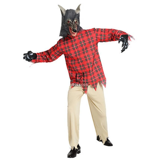 rolecos brand new adult women and men halloween cosplay costumes terror werewolf halloween party cosplay costumes full set