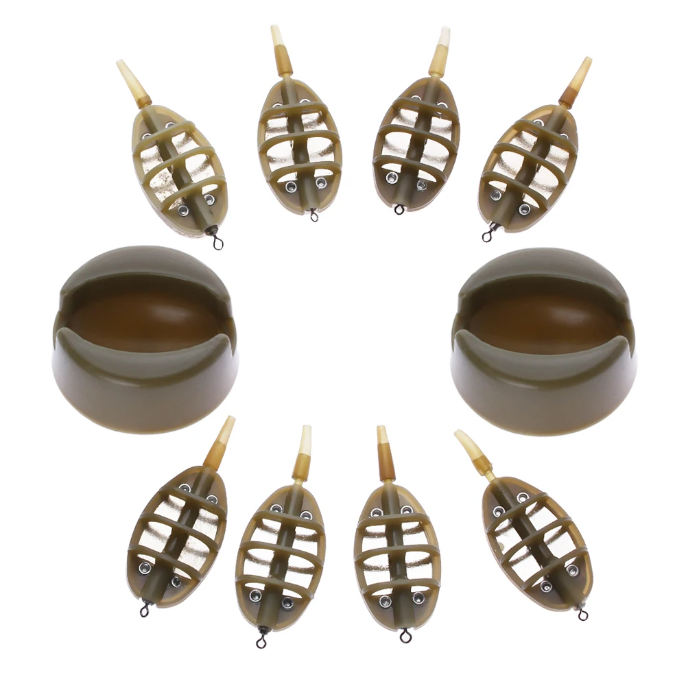 

4Pcs Inline Method Feeder Feeder Mould Set Fishing Lure Set Carp Feeder Mould Set Fishing Bait Basket Fishing Accessories