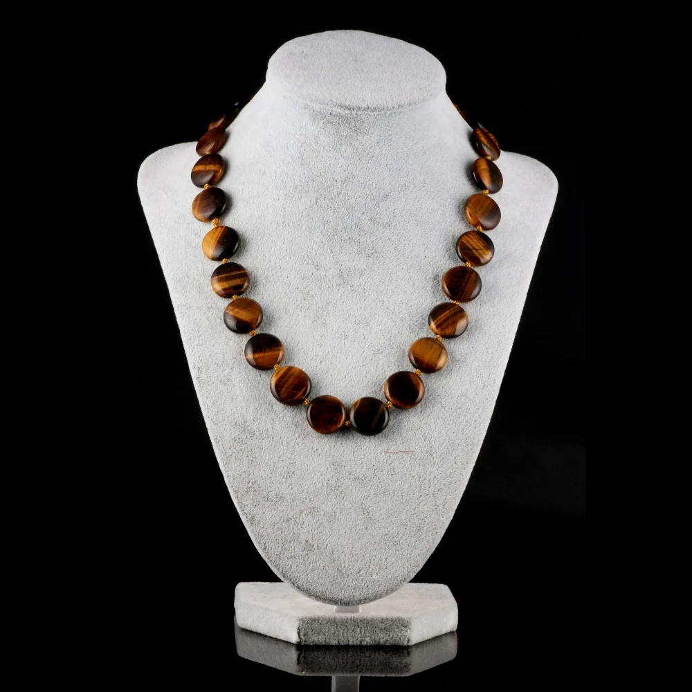 

Wholesale natural stone necklace tiger eyes stone necklace quartz stone necklace 24 colors optional 16x16 18 inches