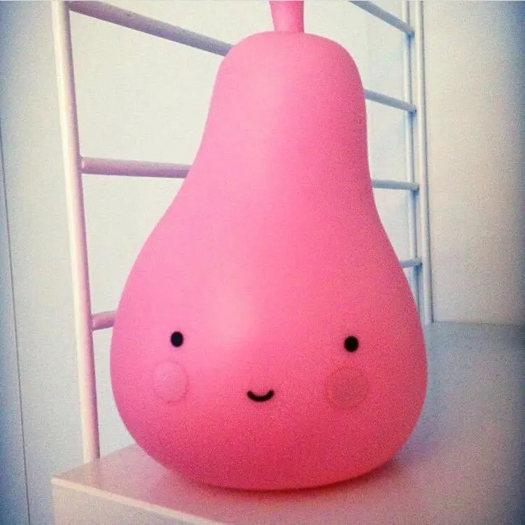 Креативное симпатичное яблоко соснового освещения Новое поступление детский ночник для спальни подарки Домашний декор - Цвет: Pink Pear