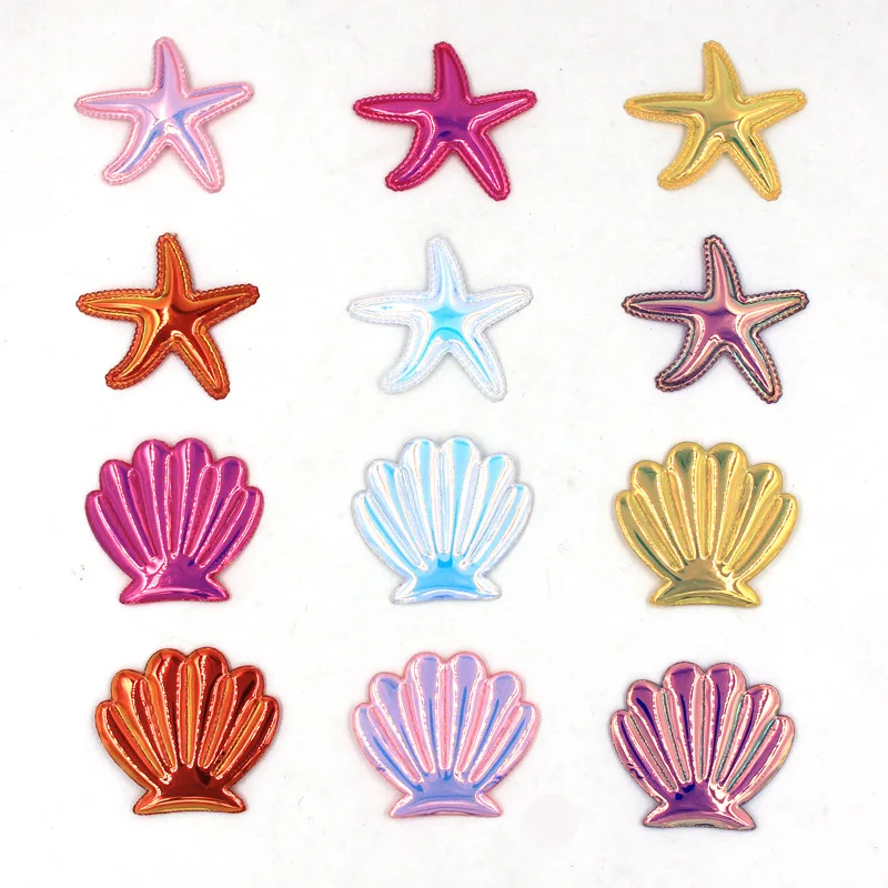 

20pcs/lot Pu Starfish Padded Appliques for DIY Accessories Craft Handmade Decoration