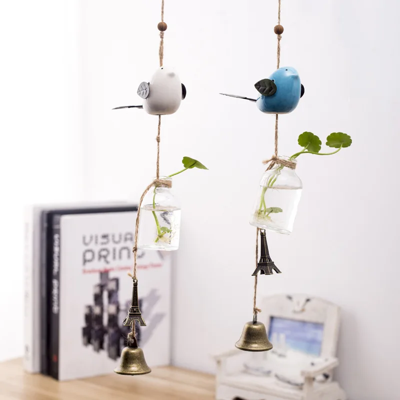 

Animal Model Wind Bells Copper Bird Wind Chimes Bell Outdoor Decorations Water Plant Bottle Good Lucky for Hanging Home Decor