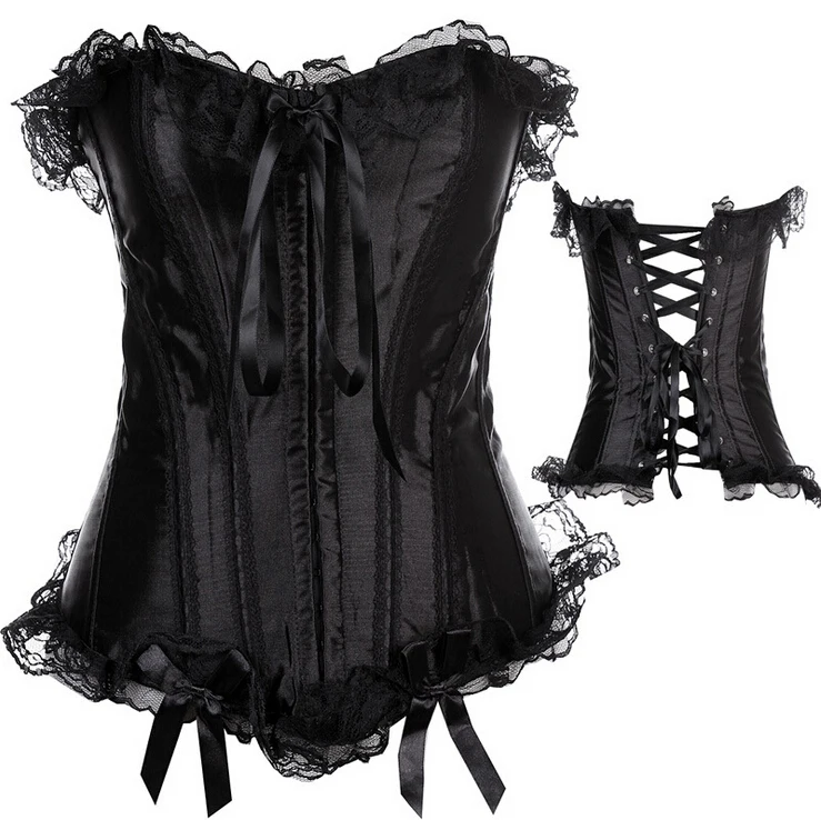 NEW black lace edge underbust wedding Sexy lingerie Waist Workout Cincher Body font b Shaper b