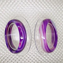 Природные Фиолетовый халцедон Агат браслет