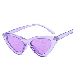 Ретро Солнцезащитные очки для глаз в форме кошачьего глаза Для женщин Блестящий Фиолетовый Красный Солнцезащитные очки женские пикантные
