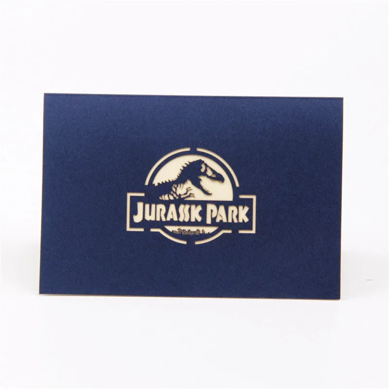  3D Laser Cut Handmade Cartoon Jurassic Period Dinosaur Paper Invitation Greeting Cards PostCard Chi - 32791872548