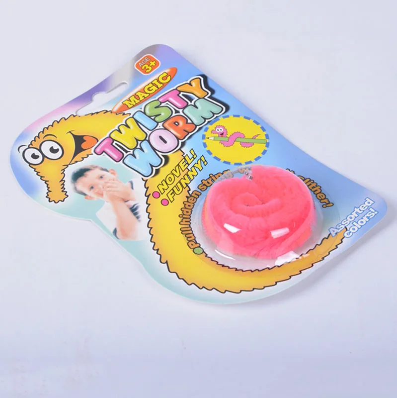 3 pcs lot Twisty Fuzzy Worm kids gift Cartoon Animals font b Toys b font Bile