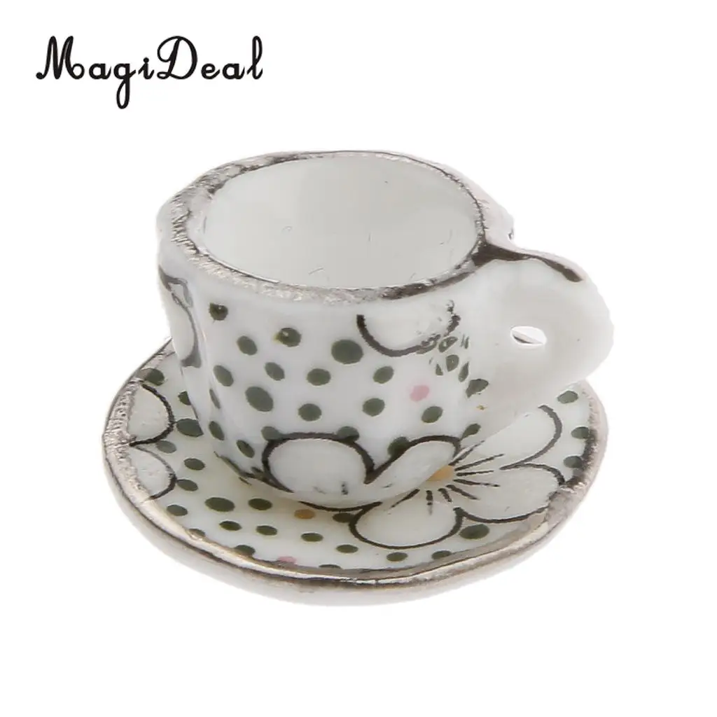 MagiDeal 17 шт./лот масштаб 1/12 кукольный домик миниатюрная столовая посуда Чайный