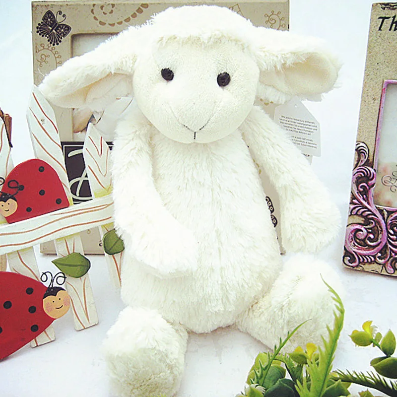 White lamb Animal Dolls, 30/40CM Cartoon Plush Toys,Children Soft PP Cotton Kids As Birthday Christmas Gift