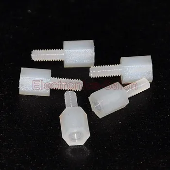 

(200 pcs/lot ) 5mm M2 Nylon Hex Male-Female Standoff, Spacer.