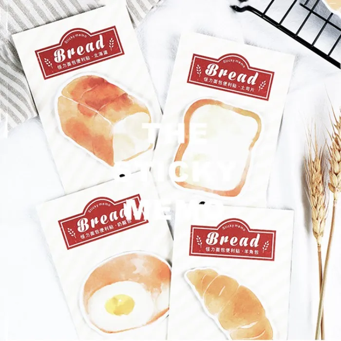 

30 Sheets/pad French Style Bread Sticky Notes Creative Memo Note Pad Bookmark Flags Sticker Planner