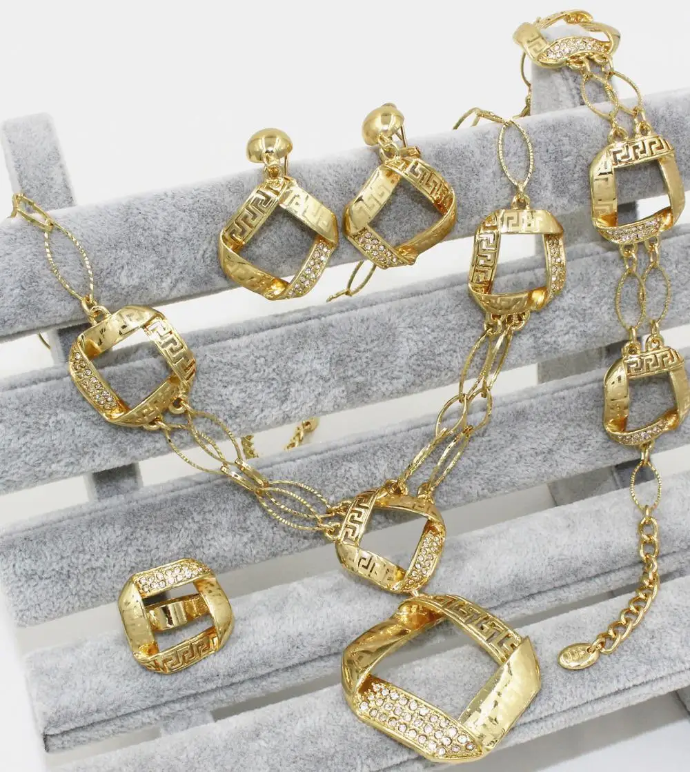 Free shipping! African clothing jewelry set, fashion gold plated