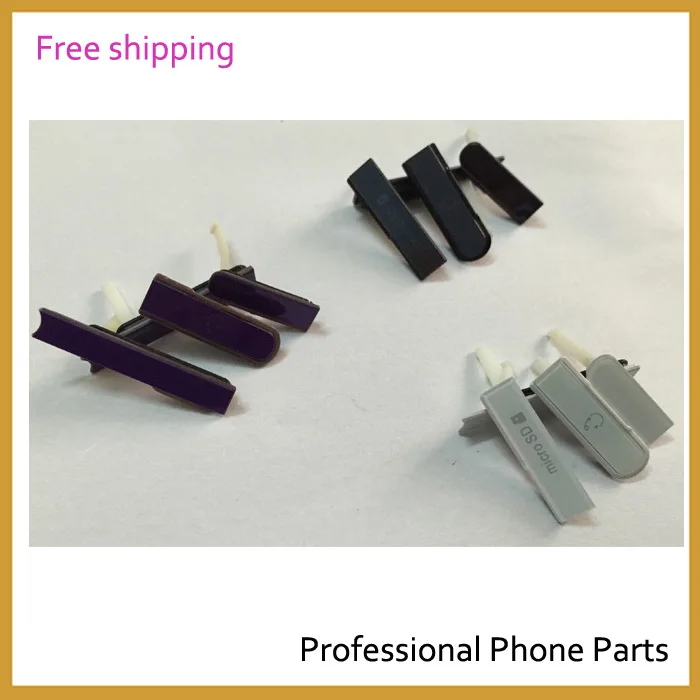 

Original SD Card Cap + HDMI Port Cap + USB Port Cap Cover + Earphone Jack Dust Plug For Sony Xperia Z L36h Button Housing Repair