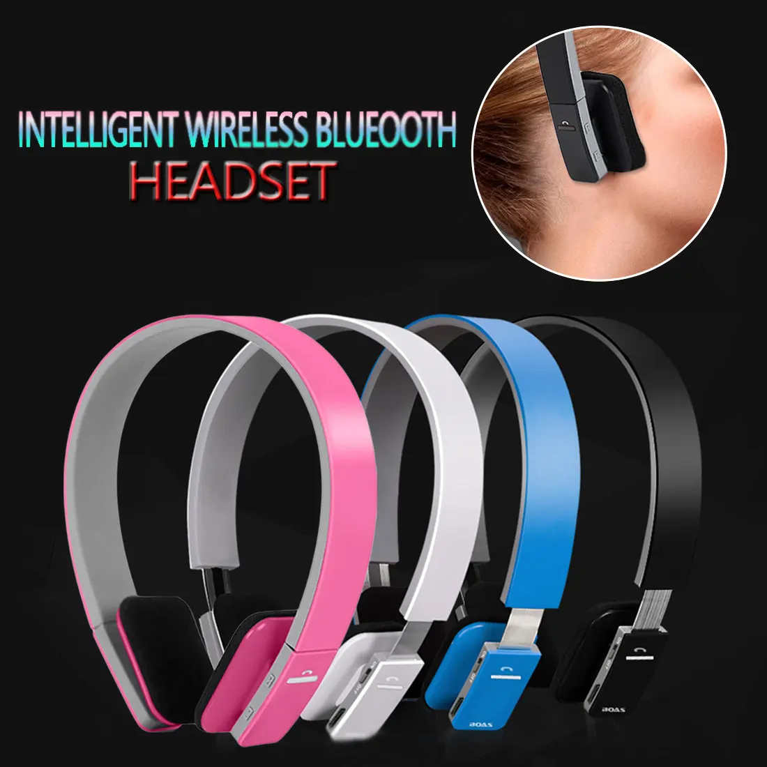 Bluetooth 4.1 EDR BQ618 Wireless Smart Headset Headphone with MIC