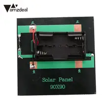 Amzdeal 1 Вт 4 в Новая солнечная панель зарядное устройство плата блок питания поликристаллический кремний черный портативный компактный