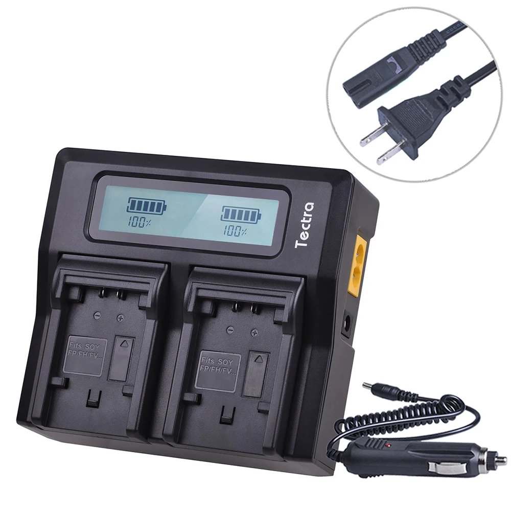 1Pcs Tectra NP FH70 NP FH70 NPFH70 Camera LCD Rapid Dual Charger for