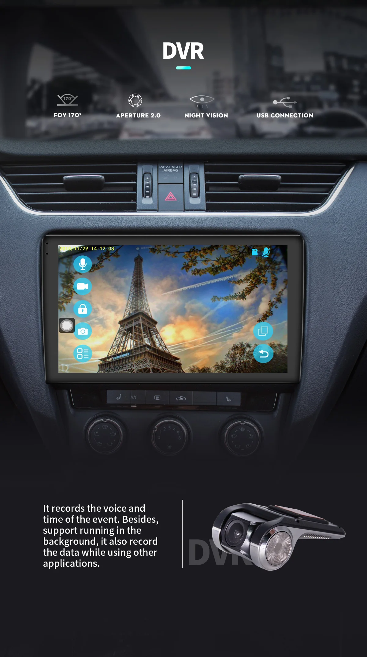 Perfect Android 8.1 octa core 64GB JOYING 10.1 inch 4G HD car dvd gps stereo for HYUNDAI IX25 CRETA radio video audio multimedia player 17