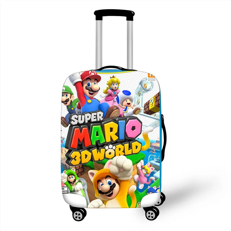 18-32 дюймов Sonic Mario Bros эластичный плотный чемодан защитный чехол Защита от пыли Чехол мультяшный Дорожный Чехол - Цвет: 028