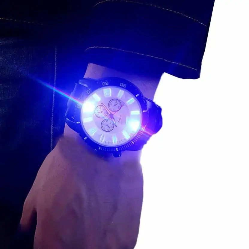 Watches Men Montre Homme LED Light Watches Men Leather Luxury Fashion