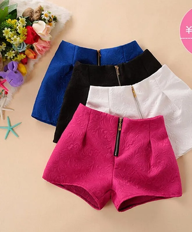 2015 Brand Fashion Women Jeans Shorts Brocade Pattern