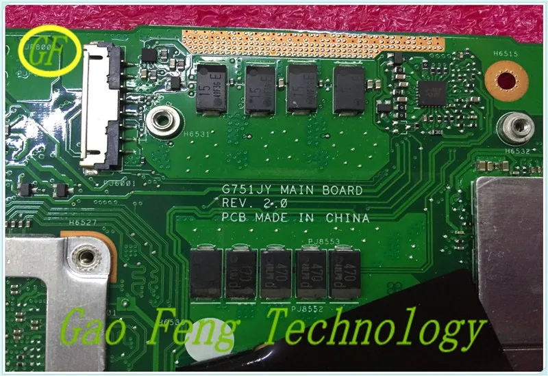 60NB06F0-MB1610 материнская плата для ноутбука ASUS G751JY DDR3 SR1Q8 I7-4720 N16E-GX-A1 неинтегрированная графика работать нормально