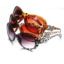 Новые модные ювелирные леопардовые Солнцезащитные очки женские милые 18 мм очки с застежкой 8094