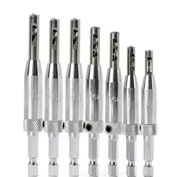 

7 Pcs/set HSS Self Centering Window Door Hinge Twist Wood Tapper Drill Bits Hardware Tools AI88