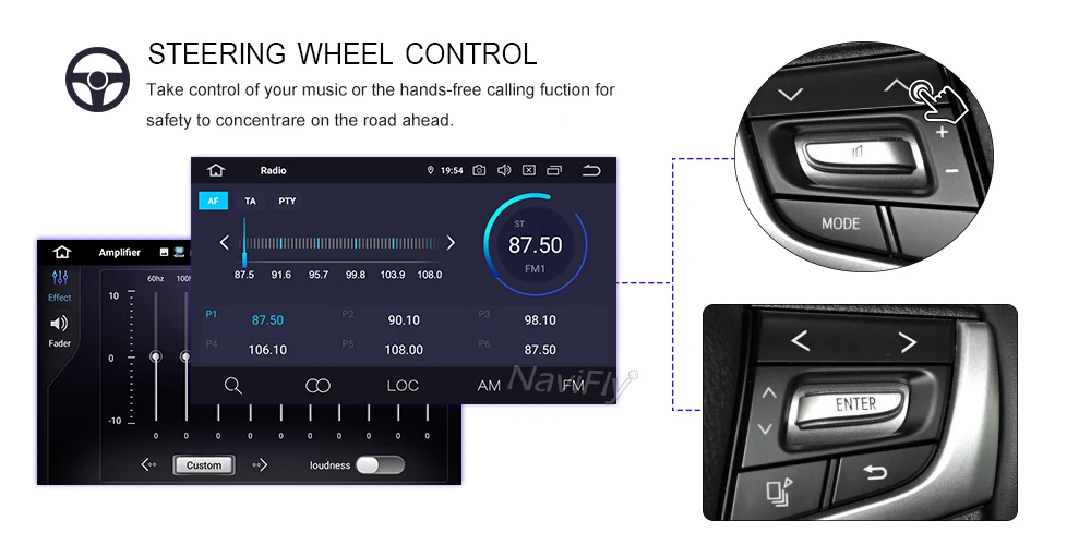 Excellent NaviFly 2G+16G Android 9.0 IPS+DSP GPS Autoradio multimedia player for Porsche Cayenne 2003-2010 with GPS navigation stereo 16