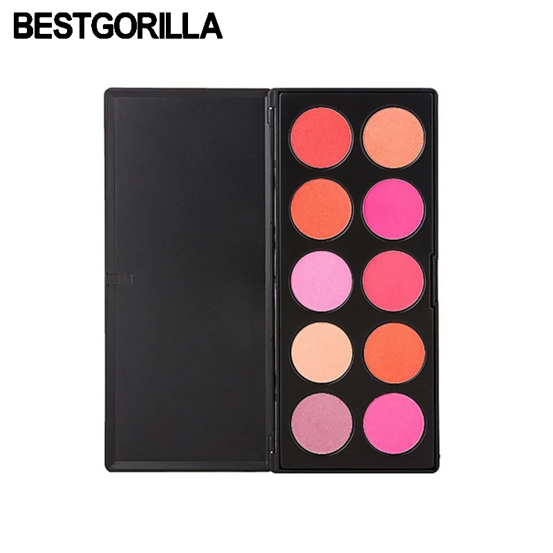 Hot 10 Colors Blusher Makeup Cosmetic Blush Powder Palette Pink Rose Peach Cora
