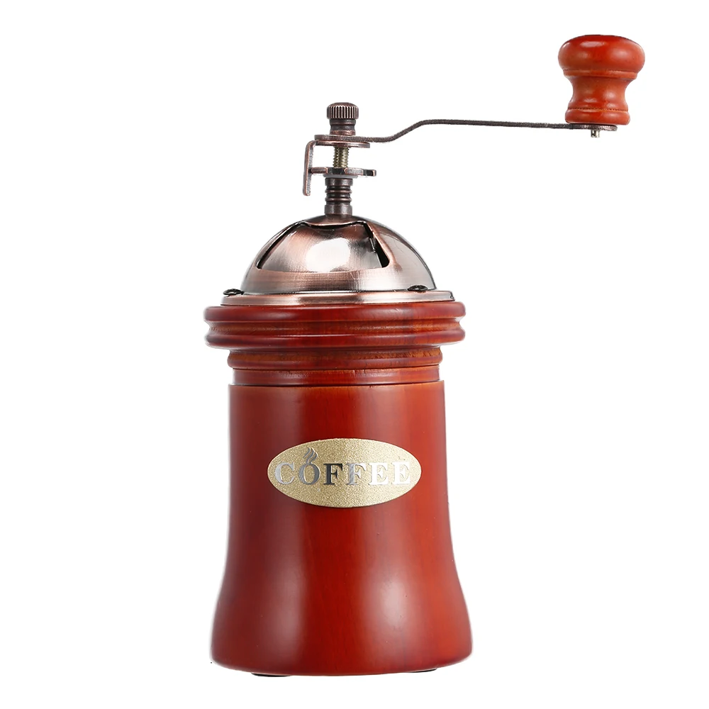 

Classical Wooden Manual Coffee Grinder Stainless Steel Retro Coffee Spice Mini Burr Mill With High-quality Ceramic Millstone