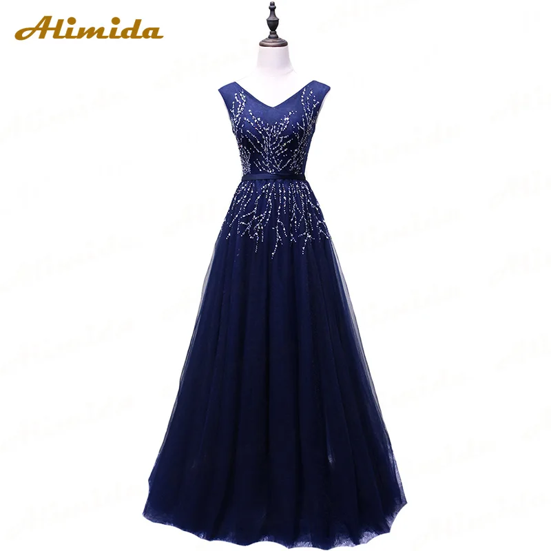 Stunning Evening Dress 2017 Floor Length Royal Blue Party Dress Banquet