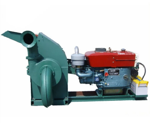 

15HP diesel engine sliage feed machine,hay feed cursher machine,straw grinder garden shredderswith engine