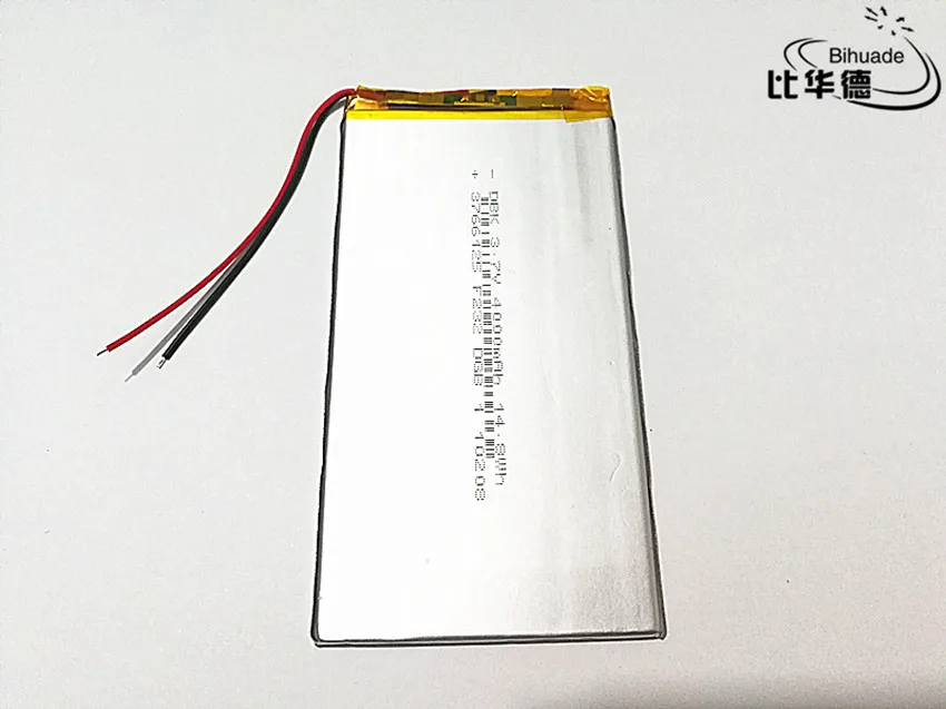 3,7 V 4000mAH 3766125 полимерный литий-ионный/литий-ионный аккумулятор для планшетных ПК 7 дюймов 8 дюймов 9 дюймов