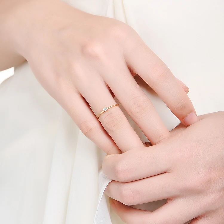 18k Pure Gold Rings Noble Diamond 750Solid Female Exquisite Elegant Precious Fine Jewelry Beautiful Women Ring