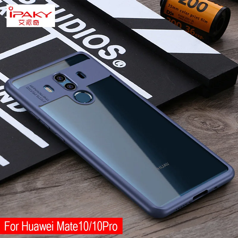 

iPaky Case For Huawei Mate 10 Case Mate 10 Pro Full Protective TPU Acrylic Transparent Back Cover Case for Mate 10 Lite Shell