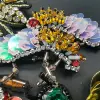 Стразы ручной работы с бисером и блестками, патчи с пчелками, Пришивные, с кристаллами и жемчугом, Милая Аппликация из бисера ► Фото 2/6