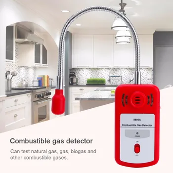 

Sensitive Useful Gas Analyzer Combustible Gas Detector Portable Gas Leak Location Determine Tester with Sound-light Alarm 8800A