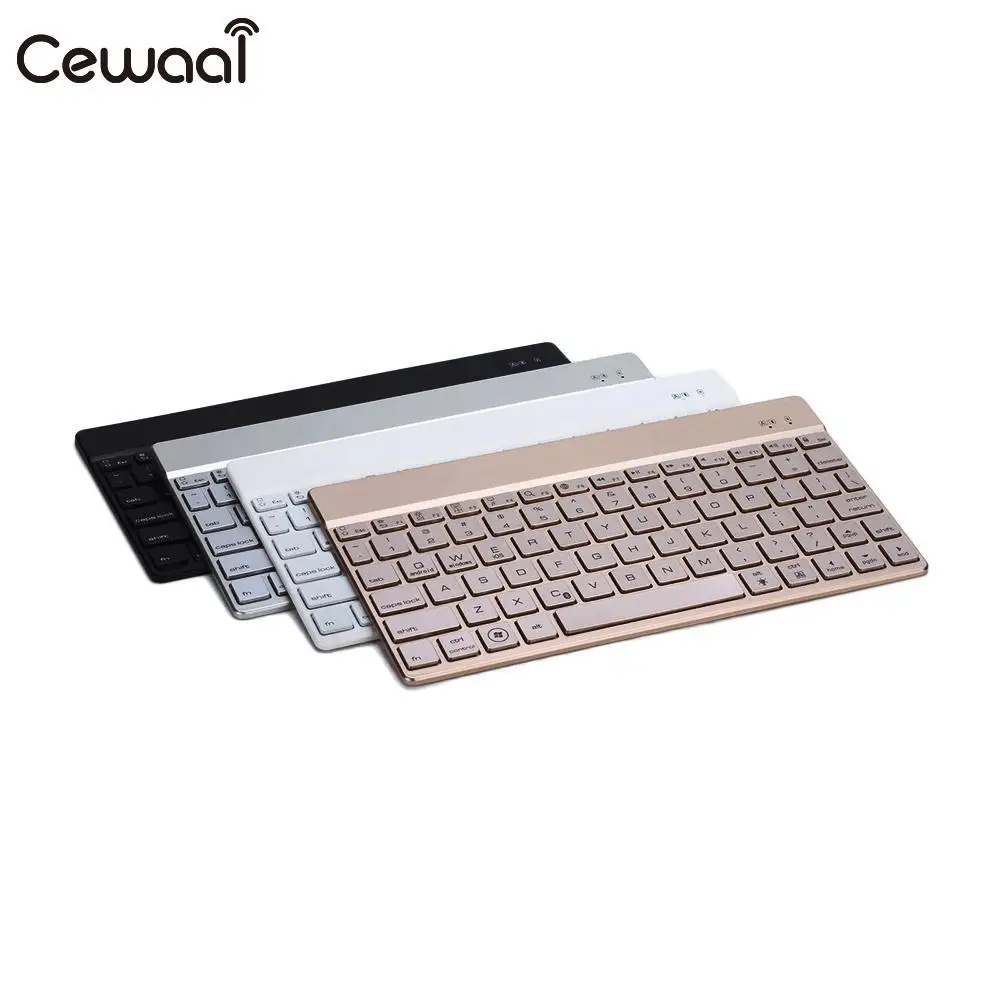 

Cewaal Ultra Slim Aluminium Wireless Rechargeable Keypad Bluetooth Keyboard 78 Keys LED Backlight for Android Windows IOS