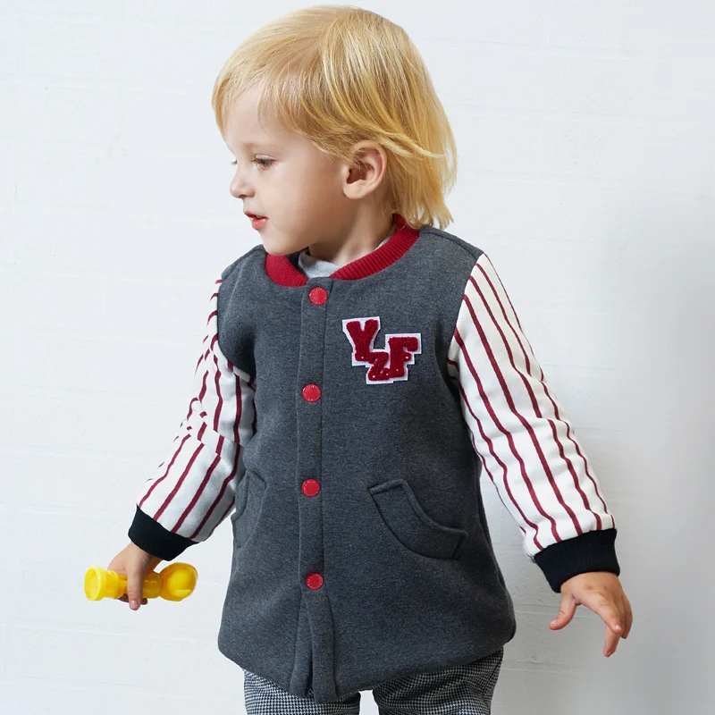 

Toddler Spring Baby Little Boy Cotton Star Cotton Jacket European Style Casual Coat Boys Jackets Patchwork Letter Kid Clothes